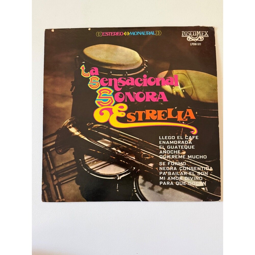La Sensacional Sonora Estrella LP Discomex LPDM-511 Import Mexico VG+ Cleaned